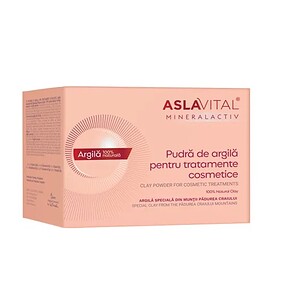 Pudra de Argila pentru Tratamente Cosmetice Mineralactiv, 10 Plicuri x 20 gr, Aslavital