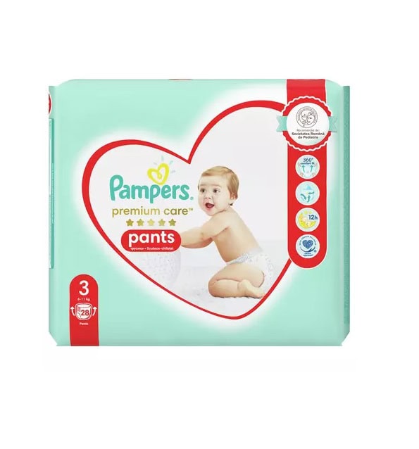scutece-pants-premium-care-nr-3-6-11-kg-28-bucati-pampers-O33982-farmacia-morpheus Scutece Pants Premium Care, Nr. 3, 6-11 Kg, 28 Bucati, Pampers