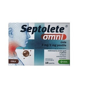 Septolete Omni Cola, 16 Pastile, Krka
