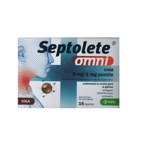 Septolete Omni Cola, 16 Pastile, Krka