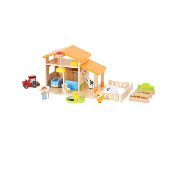 Set de Constructie pentru Copii, Prietenii de la Ferma, 21 Piese, Viga