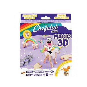Set de Forme pentru Biscuiti Unicorn si Curcubeu 3D, Chefclub Kids