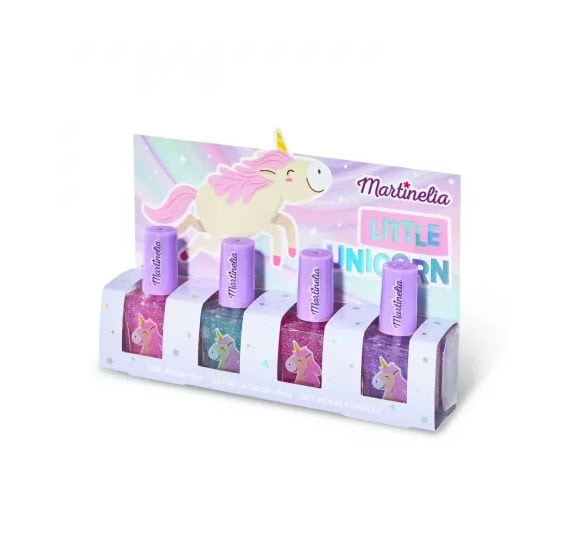 set-patru-lacuri-de-unghii-little-unicorn-3-ani-martinelia-O40243-farmacia-morpheus Set Patru Lacuri de Unghii Little Unicorn, +3 Ani, Martinelia