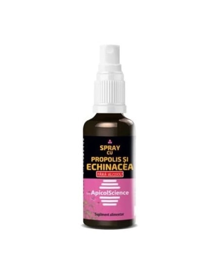 Spray cu Propolis și Echinacea fără Alcool, 50ml, Apicol Science