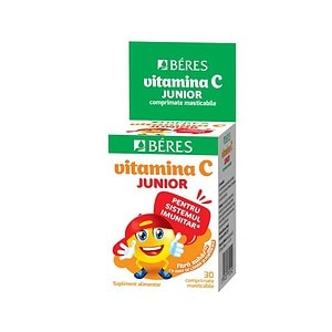 Vitamina C Junior, 30 Comprimate Masticabile, Beres