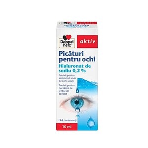 Picături pentru ochi cu hyaluronat de sodiu 0,2% de la Farmacia Morpheus pentru ochi uscați și iritați.