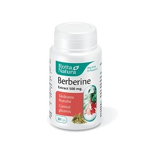 Berberine extract 500 mg, supliment pentru sănătatea ficatului și control glicemic.