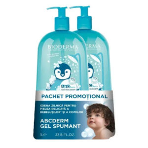 Pachet ABC Derm Gel Spumant 2 x1000ml, Bioderma