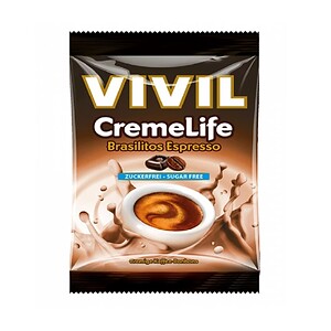 Vivil CremeLife Brazilia Espresso, cafe fără zahăr, desert gourmet pentru sănătate, cafea în formă de bomboane.