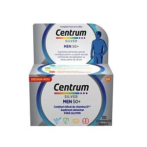 Centrum Silver Men 50+ - Supliment multivitaminic pentru bărbați, sprijin pentru sănătate și energizare.