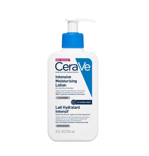 Lotionă hidratantă intensă CeraVe pentru piele uscată, 236 ml, hidratare rapidă și eficientă.