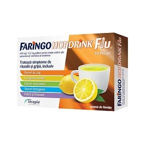 Amestec de dropsuri pentru răceală și gripă cu aromă de lămâie și ghimbir, de la Farmacia Morpheus.