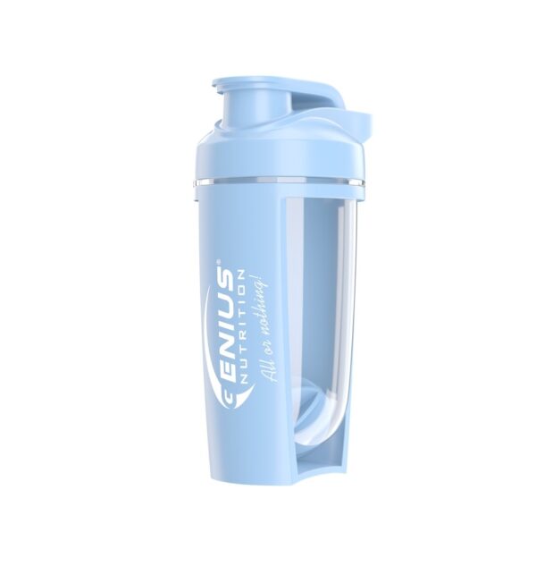g-shaker-albastru-500-ml-genius-nutrition-O40493-farmacia-morpheus Flip 2: Sticlă shaker pentru suplimente nutritive Ennius Nutrition, utilizată pentru amestecarea optimă a shake-urilor.