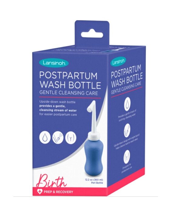 Lansinoh puericidina pentru spalare postnatală, curățare delicată, sticlă invertibilă, pentru igiena după naștere.