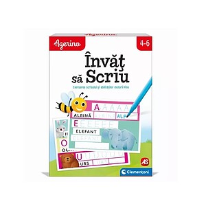 Învăț să Scriu set de exerciții pentru copii 4-6 ani, dezvoltă abilități de scriere și recunoaștere a literelor.