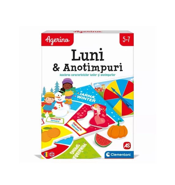 Luni și Anotimpuri pentru copii, educație și jocuri tematice, materiale didactice pentru învățare.