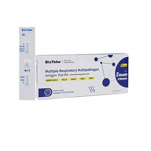 Test rapid COVID-19 și gripă BioTeke, kit de diagnosticare multiplex pentru sănătate.