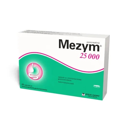 Mezym 25000, 20 Capsule, Berlin-Chemie Ag