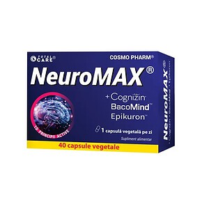 NeuroMAX supliment alimentar pentru memorie și concentrare, capsule vegetale.