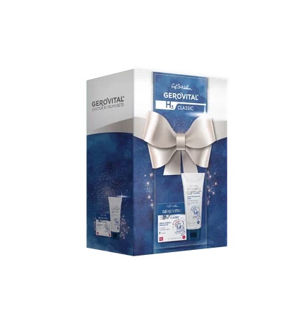 Pachet cadou GH3 Classic, Crema Intens Hidratanta de Zi, 50 ml + Crema Regeneranta pentru Maini, 100 ml, Gerovital