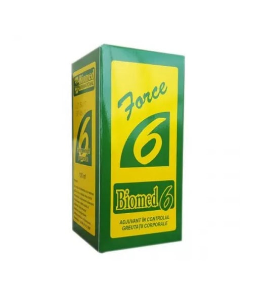 Foaie Biomed 6 pentru controlul greutății corporale, supliment pentru metabolism sănătos.