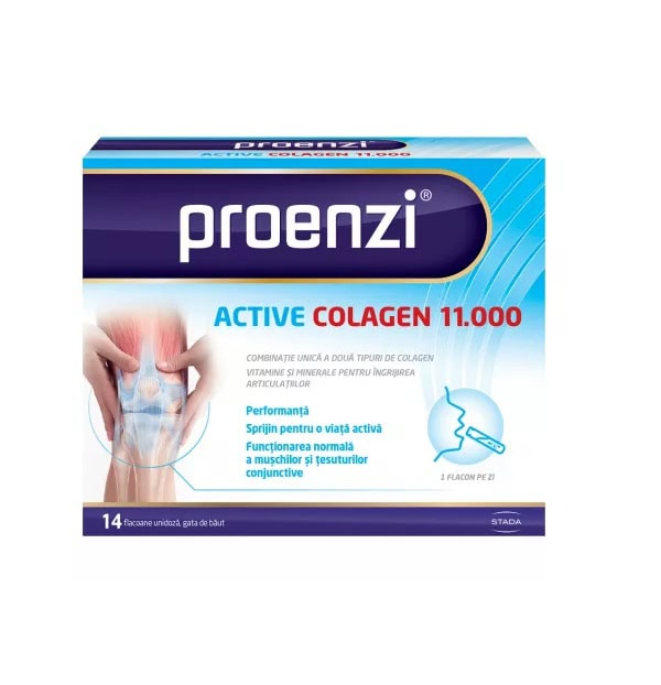 Proenzi Active Collagen 11.000 pentru sănătatea articulațiilor, 14 comprimate, farmacie Morpheus.