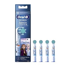 Periuță de dinți Oral-B Kids Frozen 4 bucăți, pentru copii, curățare superioară, protecție pentru gingii sensibile.
