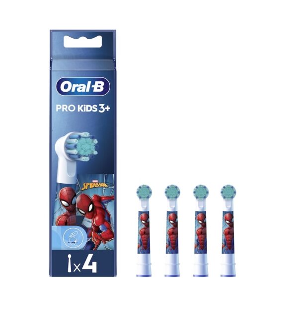 Periuță de dinți Oral-B PRO Kids 3+, cu personajul Spider-Man pentru copii peste 3 ani.