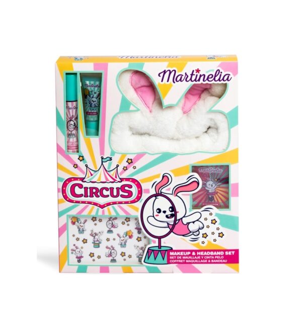 set-de-infrumusetare-circus-makeup-si-bentita-martinelia-O42421-farmacia-morpheus Jucării și seturi de machiaj pentru copii, cu tematică circ și carouri colorate.