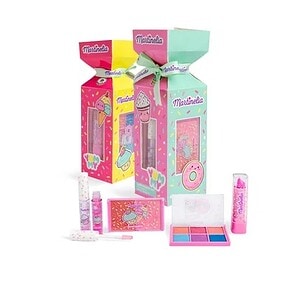 Jucărie de machiaj pentru copii, set cadou cu cosmetice false și accesorii colorate.