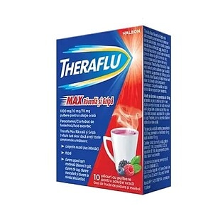 theraflu-max-raceala-si-gripa-10-plicuri-haleon-O42462-farmacia-morpheus 1. Pastilă TheraFlu pentru răceală și gripă, soluție orală 1000 mg, 10 buc.