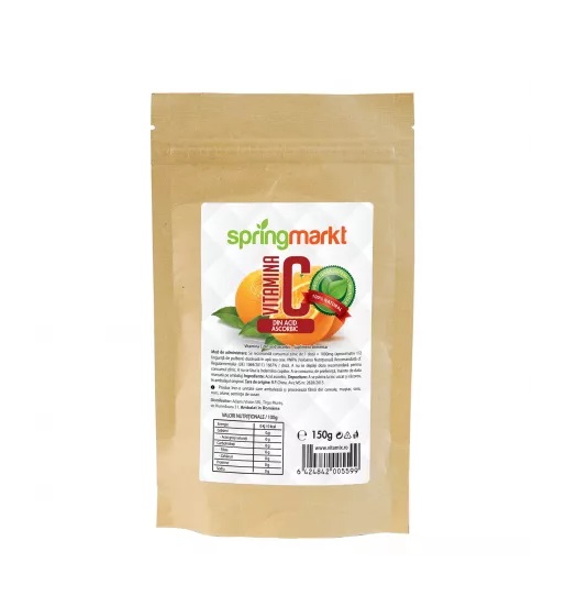 Vitamina C Pulbere (Acid Ascorbic), 150 g, Adams Vision