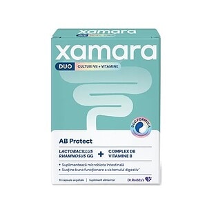 Xamara Duo pentru sănătatea digestivă, probiotice cu vitamine B, la Farmacia Morpheus.