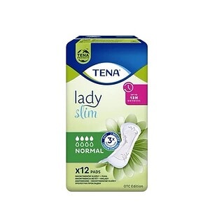 TENA Lady Slim. Protection intimă TENA Lady Slim pentru femei, 12 absorbante, confort și siguranță.