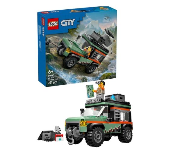 Troler. Troler LEGO City pentru copii peste 6 ani, modele off-road 4x4, 221 piese, teren accidentat, aventuri outdoor, jucării educative.