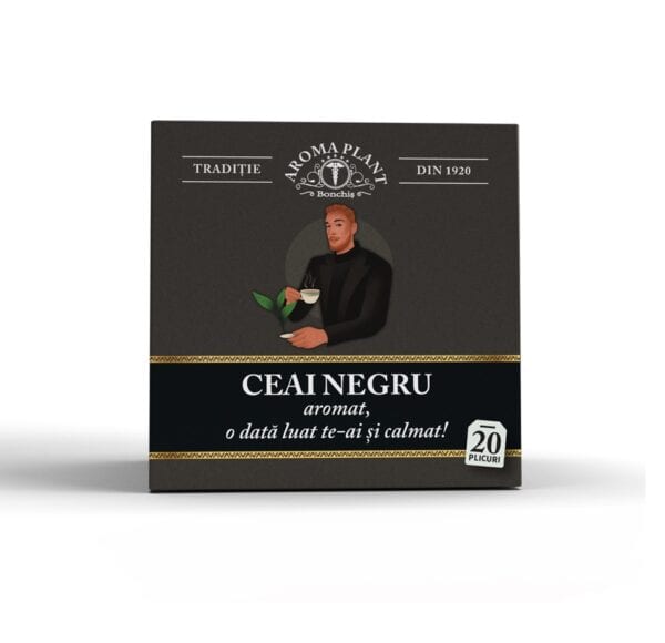 Ceai negru aromat, ideal pentru relaxare și calmare, disponibil la Farmacia Morpheus.