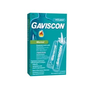 Gaviscon Mentol Suspensie Orala in Plic, 10ml x 24 Plicuri, Reckitt Benckiser