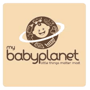 Imagema prezintă produsele Baby Planet pentru bebeluși, disponibile în farmacia Morpheus pentru îngrijire și sănătate.