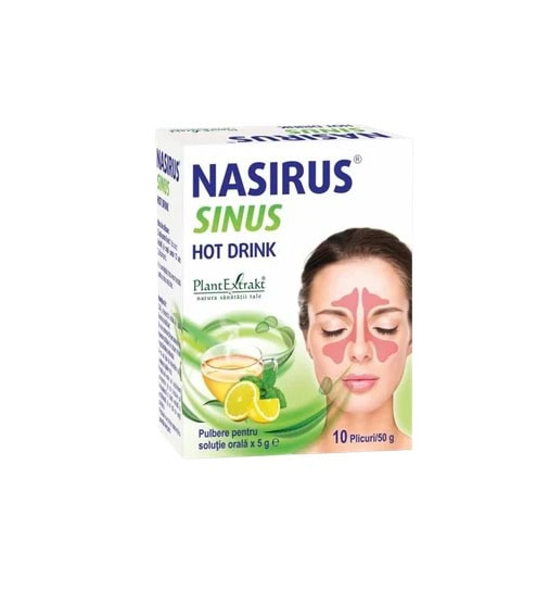 Nasirus Sinus. Tratament pentru sinuzită, soluție orala naturistă, 10 plicuri.