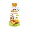 HIPPIS Bio-PUFRIȘ Oriunde. Pompa pentru bebeluși Hipis bio cu mango și măr, ideală pentru hrănire sănătoasă, fără zahar adăugat.