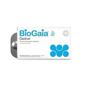 Tablete pentru digestie, aromă de mandarină, susține sănătatea gastrointestinală, probiotic natural.