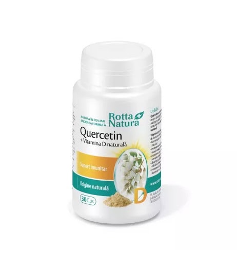 Supliment natural cu Quercetin și Vitamina D, pentru susținerea imunității.