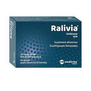 Relivia Q10. Supliment alimentar fără gluten și lactoză, 30 comprimate pentru energie și sănătate.