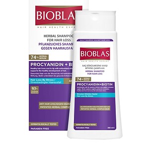 BioBlas șampon păr cădere. Șampon pentru căderea părului, Biotina și Procianidină, pentru un păr sănătos.