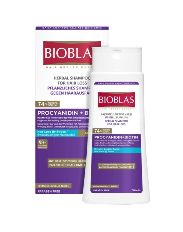 Șampon pentru căderea părului, Biotina și Procianidină, pentru un păr sănătos.