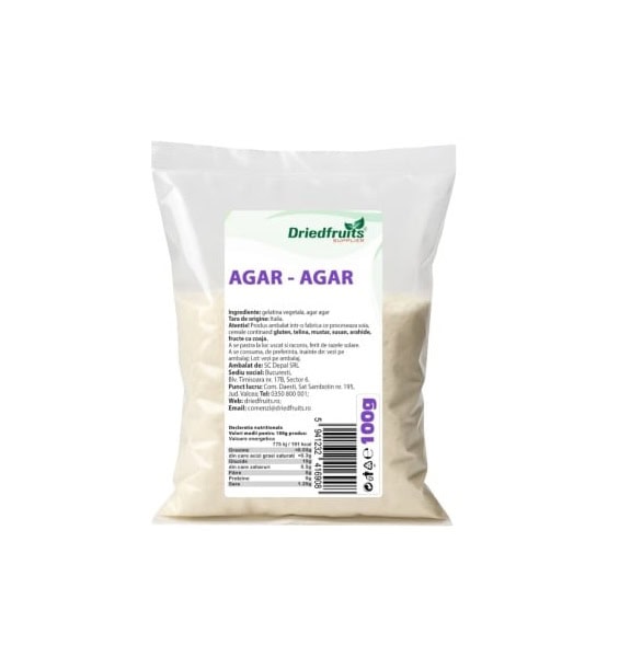 Agar vegetal pentru preparate gastronomice și suplimente naturale, disponibil la Farmacia Morpheus.