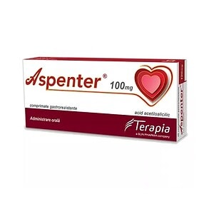 Aspenter 100mg medicament pentru inimă, tratament pentru sănătatea cardiovasculară.