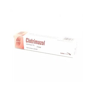 Imagine cu cremă de Clotrimazol pentru tratament antifungic.