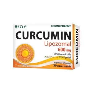 Curcumin Lipozomal. Supliment cu curcumin și piperină, pentru sănătate optimizată.