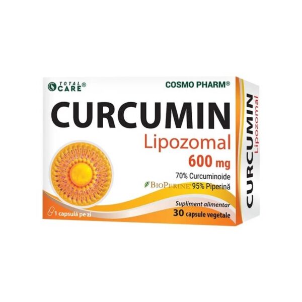 Supliment cu curcumin și piperină, pentru sănătate optimizată.